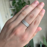 Load image into Gallery viewer, 7MM STYLISH MEN’S PAVE SPARKLING ICED OUT 5ROW ROUND CUT MOISSANITE DIAMOND BAND