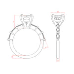 Load image into Gallery viewer, FREY CUSHION CUT MOISSANITE ENGAGEMENT RING