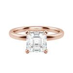 Load image into Gallery viewer, AMLA CLASSIC ASSCHER CUT MOISSANITE ENGAGEMENT RING