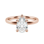 Load image into Gallery viewer, AMLA CLASSIC PEAR CUT MOISSANITE ENGAGEMENT RING