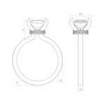 Load image into Gallery viewer, AMLA CLASSIC PRINCESS CUT MOISSANITE ENGAGEMENT RING