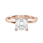 Load image into Gallery viewer, AYLA ASSCHER CUT MOISSANITE ENGAGEMENT RING