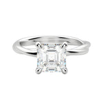 Load image into Gallery viewer, AYLA ASSCHER CUT MOISSANITE ENGAGEMENT RING