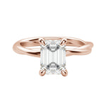 Load image into Gallery viewer, AYLA EMERALD CUT MOISSANITE ENGAGEMENT RING