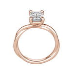 Load image into Gallery viewer, AYLA EMERALD CUT MOISSANITE ENGAGEMENT RING