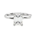 Load image into Gallery viewer, AYLA EMERALD CUT MOISSANITE ENGAGEMENT RING