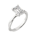 Load image into Gallery viewer, AYLA EMERALD CUT MOISSANITE ENGAGEMENT RING