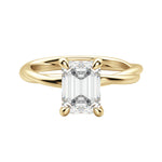 Load image into Gallery viewer, AYLA EMERALD CUT MOISSANITE ENGAGEMENT RING