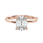 Load image into Gallery viewer, AYLA OVAL CUT MOISSANITE ENGAGEMENT RING