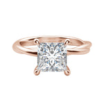 Load image into Gallery viewer, AYLA PRINCESS CUT MOISSANITE ENGAGEMENT RING