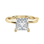 Load image into Gallery viewer, AYLA PRINCESS CUT MOISSANITE ENGAGEMENT RING