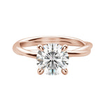 Load image into Gallery viewer, AYLA ROUND CUT MOISSANITE ENGAGEMENT RING