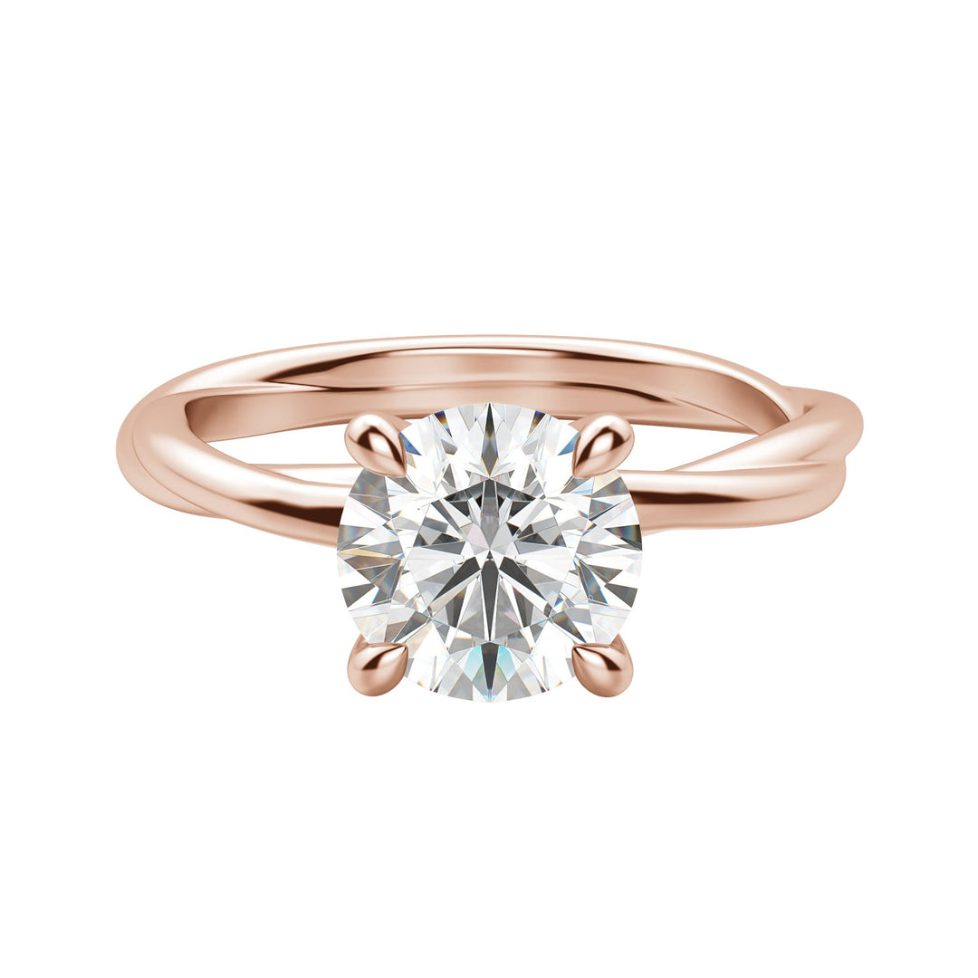 AYLA ROUND CUT MOISSANITE ENGAGEMENT RING