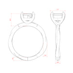 Load image into Gallery viewer, AYLA ASSCHER CUT MOISSANITE ENGAGEMENT RING