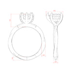 Load image into Gallery viewer, AYLA HEART CUT MOISSANITE ENGAGEMENT RING
