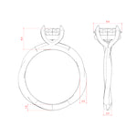 Load image into Gallery viewer, AYLA OVAL CUT MOISSANITE ENGAGEMENT RING
