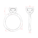 Load image into Gallery viewer, AYLA PRINCESS CUT MOISSANITE ENGAGEMENT RING