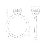 Load image into Gallery viewer, AYLA ROUND CUT MOISSANITE ENGAGEMENT RING