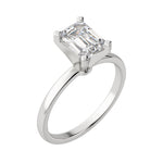 Load image into Gallery viewer, BARE EMERALD CUT MOISSANITE ENGAGEMENT RING