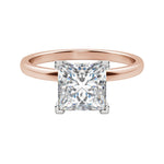 Load image into Gallery viewer, BARE PRINCESS CUT MOISSANITE ENGAGEMENT RING