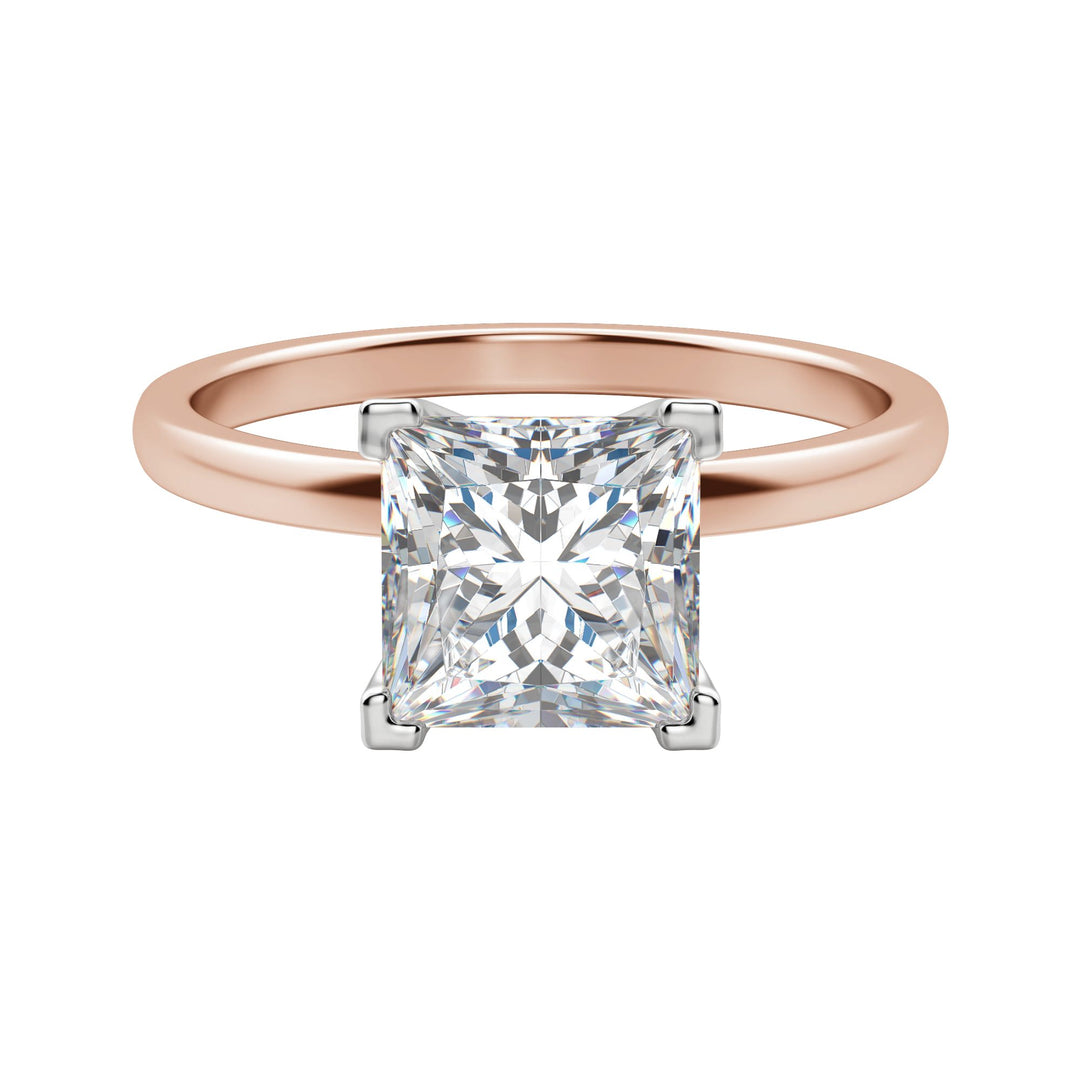 BARE PRINCESS CUT MOISSANITE ENGAGEMENT RING