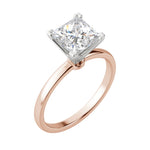 Load image into Gallery viewer, BARE PRINCESS CUT MOISSANITE ENGAGEMENT RING