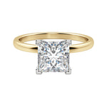Load image into Gallery viewer, BARE PRINCESS CUT MOISSANITE ENGAGEMENT RING