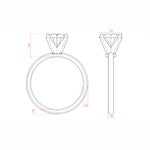 Load image into Gallery viewer, BARE 4-PRONG ROUND CUT MOISSANITE ENGAGEMENT RING