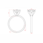 Load image into Gallery viewer, BARE 6-PRONG ROUND CUT MOISSANITE ENGAGEMENT RING