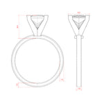 Load image into Gallery viewer, BARE PRINCESS CUT MOISSANITE ENGAGEMENT RING
