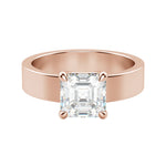 Load image into Gallery viewer, EAVE BOLD ASSCHER CUT MOISSANITE ENGAGEMENT RING