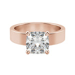 Load image into Gallery viewer, EAVE BOLD CUSHION CUT MOISSANITE ENGAGEMENT RING