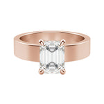 Load image into Gallery viewer, EAVE BOLD EMERALD CUT MOISSANITE ENGAGEMENT RING