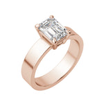 Load image into Gallery viewer, EAVE BOLD EMERALD CUT MOISSANITE ENGAGEMENT RING