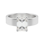 Load image into Gallery viewer, EAVE BOLD EMERALD CUT MOISSANITE ENGAGEMENT RING