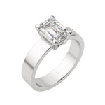 Load image into Gallery viewer, EAVE BOLD EMERALD CUT MOISSANITE ENGAGEMENT RING