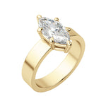 Load image into Gallery viewer, EAVE BOLD MARQUISE CUT MOISSANITE ENGAGEMENT RING