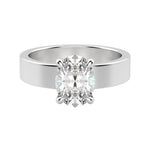 Load image into Gallery viewer, EAVE BOLD OVAL CUT MOISSANITE ENGAGEMENT RING