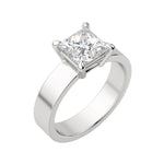 Load image into Gallery viewer, EAVE BOLD PRINCESS CUT MOISSANITE ENGAGEMENT RING