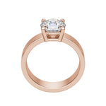 Load image into Gallery viewer, EAVE BOLD ROUND CUT MOISSANITE ENGAGEMENT RING