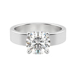 Load image into Gallery viewer, EAVE BOLD ROUND CUT MOISSANITE ENGAGEMENT RING