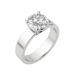 Load image into Gallery viewer, EAVE BOLD ROUND CUT MOISSANITE ENGAGEMENT RING