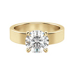 Load image into Gallery viewer, EAVE BOLD ROUND CUT MOISSANITE ENGAGEMENT RING