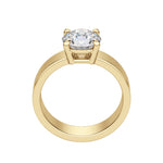 Load image into Gallery viewer, EAVE BOLD ROUND CUT MOISSANITE ENGAGEMENT RING