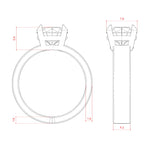 Load image into Gallery viewer, EAVE BOLD ROUND CUT MOISSANITE ENGAGEMENT RING