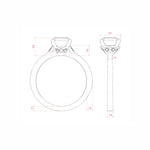 Load image into Gallery viewer, EDEN ASSCHER CUT MOISSANITE ENGAGEMENT RING