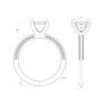 Load image into Gallery viewer, EVIA ASSCHER CUT MOISSANITE ENGAGEMENT RING