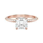 Load image into Gallery viewer, EVIA ASSCHER CUT MOISSANITE ENGAGEMENT RING