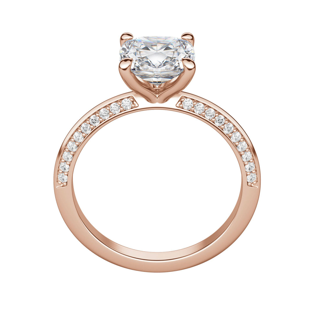 EVIA CUSHION CUT MOISSANITE ENGAGEMENT RING