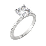 Load image into Gallery viewer, EVIA CUSHION CUT MOISSANITE ENGAGEMENT RING